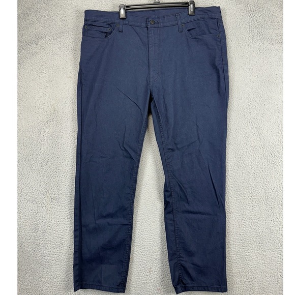 Levis 541 Mens Athletic Tapered Jeans 42X30 Waxed Navy Dark Wash Stretch Denim